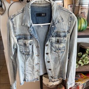 Kut from the Kloth Light Blue Washed Denim Jacket